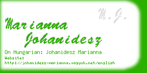 marianna johanidesz business card